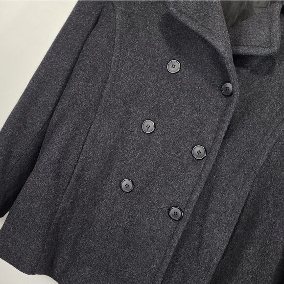 Forecaster Vintage Black Double Breasted Pea Coat - Picture 2 of 7